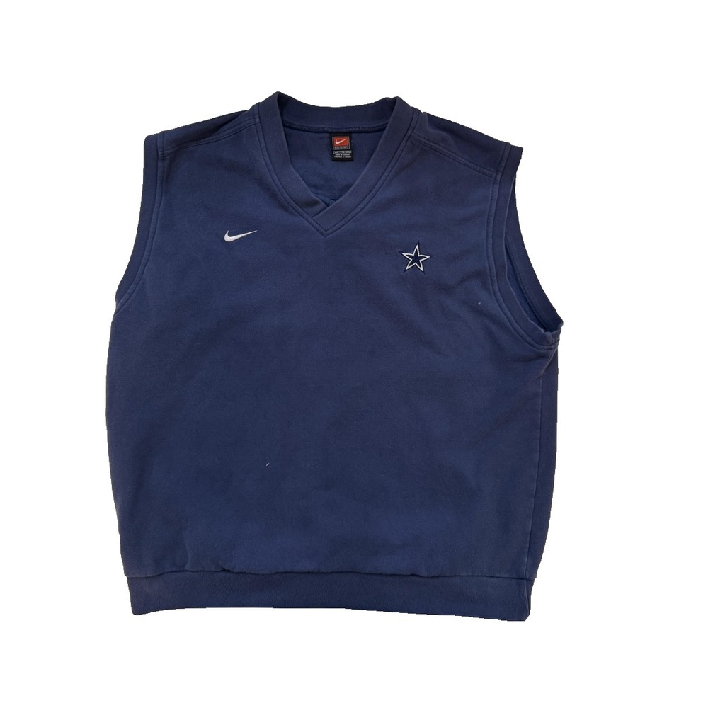 Vintage Dallas Cowboys Sweatshirt Vest Mens XXL Blue NFL Football Nike 90s‎